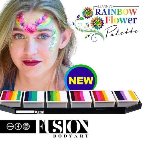 Fusion Body Art Leanne's Flower Rainbow Palette